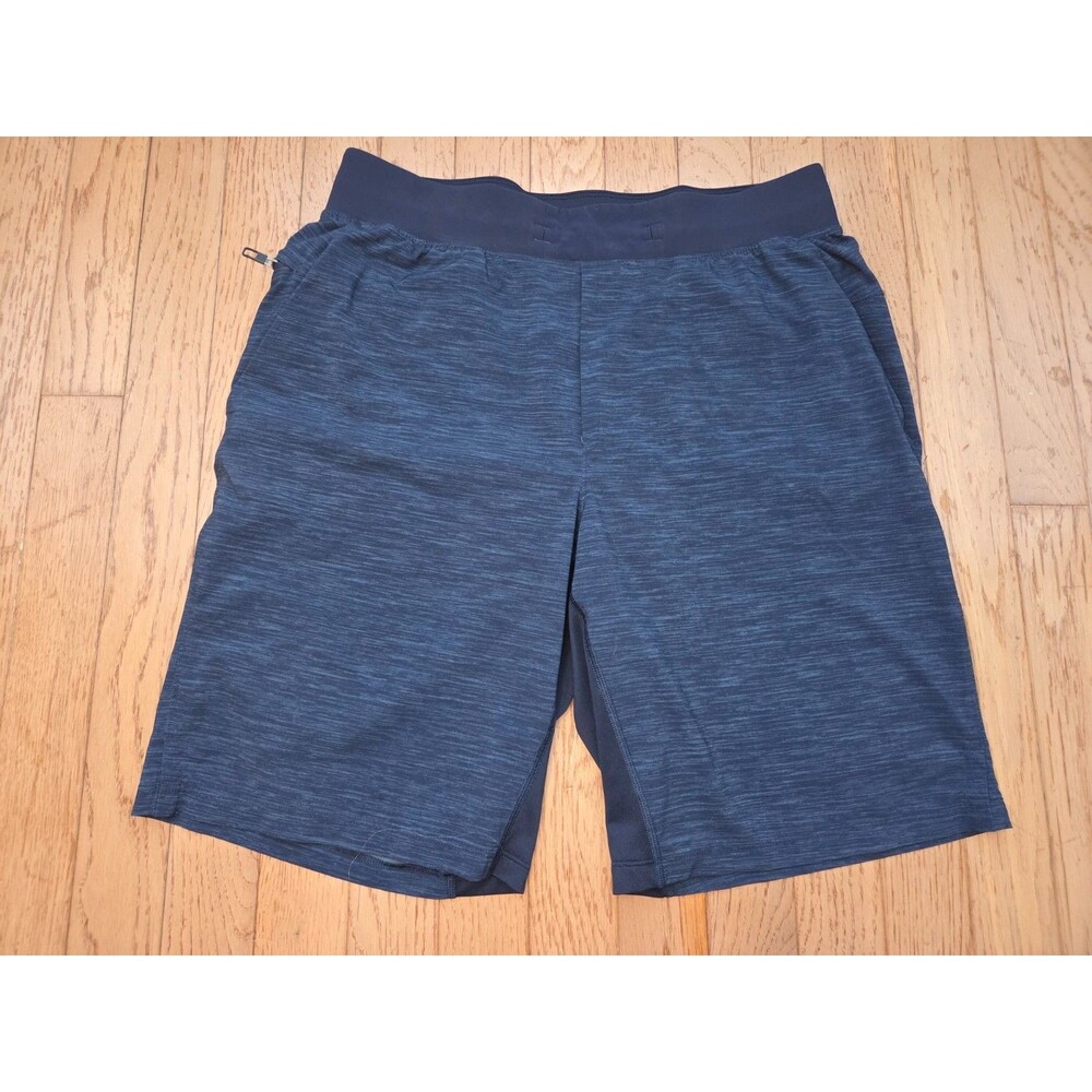 Lululemon T.H.E. The Short Shorts 9.5" Inseam Lined M7AAUS Heather Navy Blue M